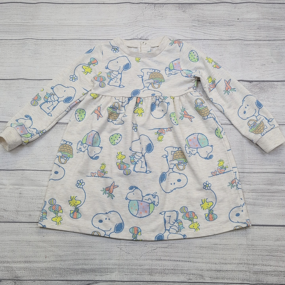 3T Peanuts Egg Hunting Snoopy Dress